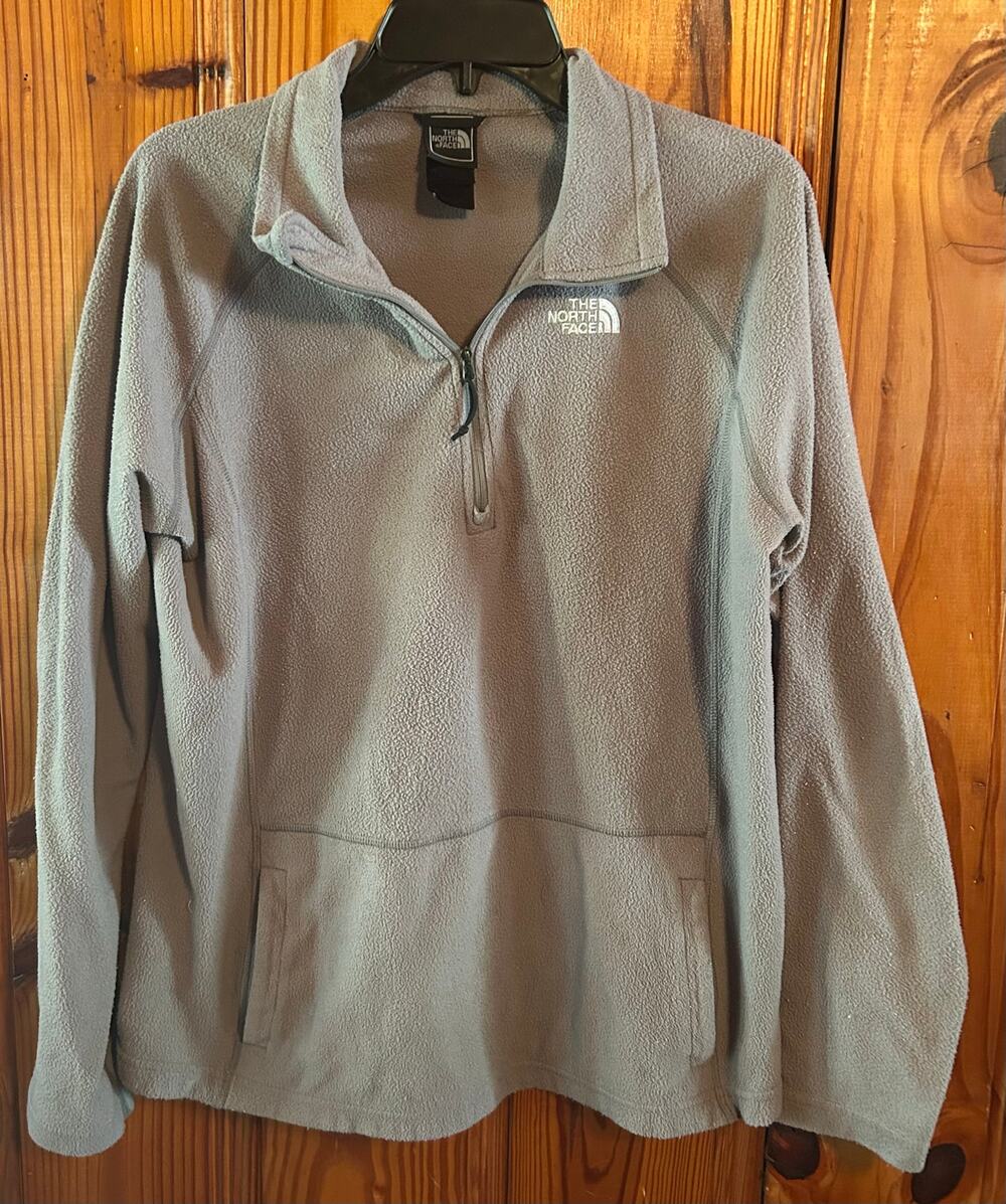 The North Face women’s gray quarter zip outdoor pullover size large